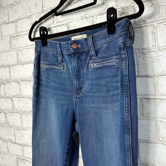 Madewell Jeans Roadtripper Jeggings Skinny High Rise Zip Pocket Denim Blue 26 T - Picture 8 of 11